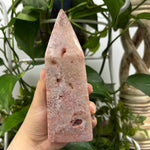 Natural Pink Amethyst Crystal Obelisk Tower Healing, Meditation & Home Decor – RPO490