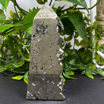 Natural Pyrite Crystal Gemstone Obelisk 6.75