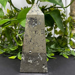 Natural Pyrite Crystal Gemstone Obelisk 6.75