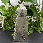 Natural Pyrite Crystal Gemstone Obelisk 6.75