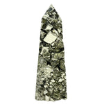 Pyrite Obelisk Tower Point, Natural Crystal Gemstone for Home Decor & Meditation - RPO494
