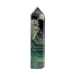 4.5 Inches Natural Fluorite Polished Tower Rainbow Crystal Point