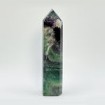 4.5 Inches Natural Fluorite Polished Tower Rainbow Crystal Point