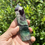 4.5 Inches Natural Fluorite Polished Tower Rainbow Crystal Point
