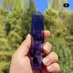 Purple Fluorite Gemstone Tower - RPO517