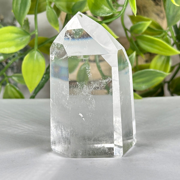 Natural Clear Quartz Crystal Point Tower Brazil Polished Healing Energy Stone for Meditation & Decor - RPO536