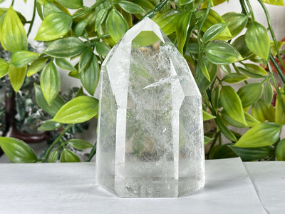 Brazilian Clear Quartz Tower Polished Crystal Point Natural Healing Stone Display Piece - RPO548