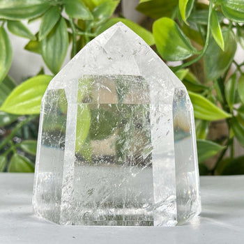 Brazil Clear Quartz Crystal Point Polished Tower Natural Healing Stone - RPO550