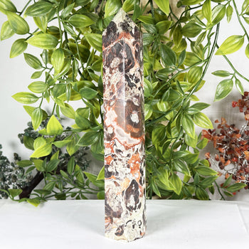 Natural Money Agate Crystal Obelisk Tower - Gem Avenue Retail
