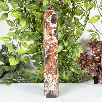 Natural Money Agate Crystal Obelisk Tower  - Gem Avenue Retail