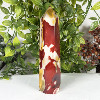 Natural Mookaite Crystal Obelisk Tower - Gem Avenue Retail