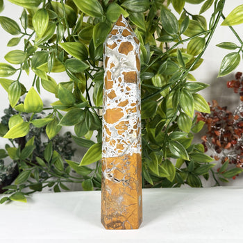 Natural Sea Jasper Crystal Tower - Gem Avenue Retail
