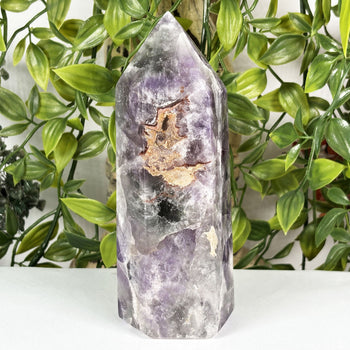 Chevron Amethyst Gemstone Tower - Gem Avenue Wholesale