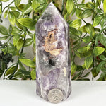 Chevron Amethyst Gemstone Tower  - RPO605