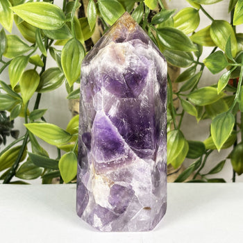 Chevron Amethyst Gemstone Tower - Gem Avenue Wholesale
