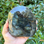 Natural Polished Labradorite Freeform Crystal with Blue & Gold Flash for Healing, Meditation, and Home Decor - RPS511