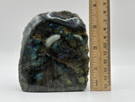 Natural Polished Labradorite Freeform Crystal with Blue & Gold Flash for Healing, Meditation, and Home Decor - RPS512
