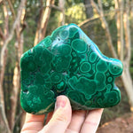 Natural Malachite Polished Freeform from Congo Green Gemstone for Healing, Display & Collection - RPS514