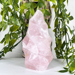 Rose Quartz Flame Gemstone Freeform - RPS522