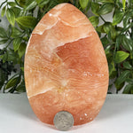 Natural Orange Calcite Freeform Crystal 5.75