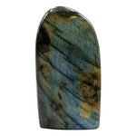 Natural Labradorite Freeform Crystal from Madagascar, Blue Green Flash, 3.5 Inches