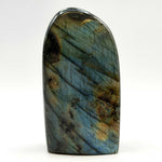Natural Labradorite Freeform Crystal from Madagascar, Blue Green Flash, 3.5 Inches