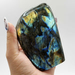 Natural Labradorite Freeform Crystal from Madagascar, 3.75