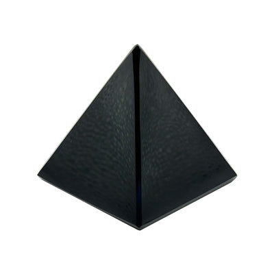 Natural 1.75" Black Obsidian Hand-Carved Pyramid Crystal Gemstone for Healing & Home Decor -RSH301