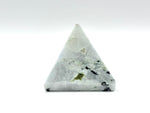 Rainbow Moonstone Pyramid with Black Tourmaline Inclusions, Natural Healing Crystal Stone for Meditation & Home Decor - RSH310