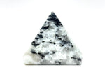 Rainbow Moonstone Pyramid with Black Tourmaline Inclusions, Natural Healing Crystal Stone for Meditation & Home Decor - RSH310