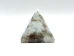 Rainbow Moonstone Pyramid with Black Tourmaline Inclusions, Natural Healing Crystal Stone for Meditation & Home Decor - RSH310