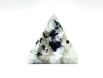 Rainbow Moonstone Pyramid with Black Tourmaline Inclusions, Natural Healing Crystal Stone for Meditation & Home Decor - RSH310
