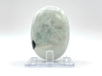 Rainbow Moonstone Palm Stone with Black Tourmaline Inclusions Natural Crystal Polished Healing Gemstone