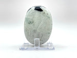 Rainbow Moonstone Palm Stone with Black Tourmaline Inclusions Natural Crystal Polished Healing Gemstone