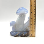 Blue Chalcedony Gemstone Mushroom - RSH320