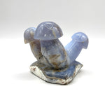Blue Chalcedony Gemstone Mushroom - RSH320