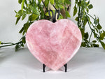 Rose Quartz Heart Crystal on Metal Stand - RSH326