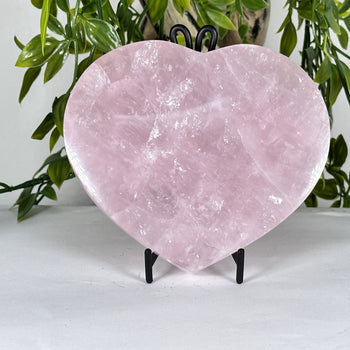 Rose Quartz Heart Crystal with Stand - RSH327
