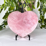 Rose Quartz Heart Crystal with Stand - RSH329