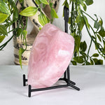 Rose Quartz Heart Crystal with Stand - RSH329