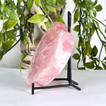 Rose Quartz Heart Crystal on Stand - RSH330