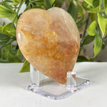 Golden Healer Quartz Gemstone Heart - RSH342