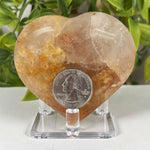 Golden Healer Quartz Gemstone Heart - RSH342