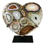Agate Crystal Gemstone Heart - RSH344