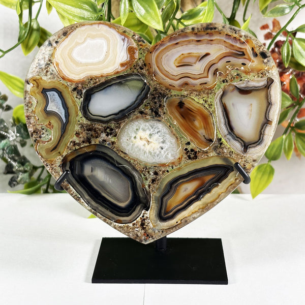 Agate Gemstone Heart - RSH346