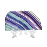 Natural Rainbow Fluorite Slab Polished Healing Stone for Energy Balance, Focus, and Vibrant Decorative Display – RSL069