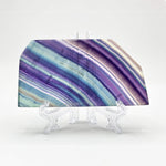 Natural Rainbow Fluorite Slab Polished Healing Stone for Energy Balance, Focus, and Vibrant Decorative Display – RSL069