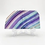 Natural Rainbow Fluorite Slab Polished Healing Stone for Energy Balance, Focus, and Vibrant Decorative Display – RSL069