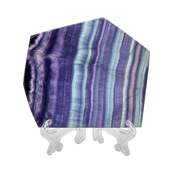 Natural Rainbow Fluorite Crystal Slab - Gem Avenue Retail