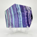 Natural Rainbow Fluorite Crystal Slab Polished Stone for Energy, Focus, Meditation & Home or Office Display – RSL075